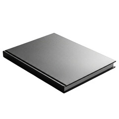 Elegant silver embossed hardcover book displayed at an angle on black surface illustration
