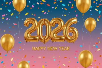 Colorful balloons, a fun vector illustration for a happy birthday or holiday party celebration card design with a circle frame and pattern