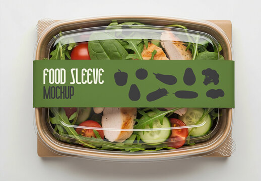 Food Sleeve Packaging Mockup