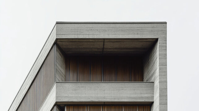 Architecture minimalism modern style design details building exterior concrete abstract background - Powered by Adobe