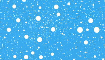 Falling Snowflake on Sky: Capturing the tranquil beauty of a gentle snowfall, white snowflakes delicately cascade against the blue canvas of the sky. the visual symphony.
