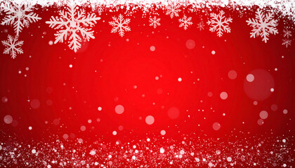 Winter Wonderland Backdrop: An inviting, festive red backdrop adorned with delicate snowflakes, creating a perfect canvas for seasonal celebrations and designs. 