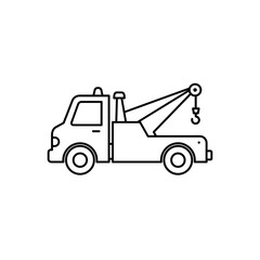 Naklejka premium Tow truck outline icon minimalist design with clean lines