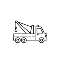 Naklejka premium Minimalist tow truck line art simplistic vehicle design for automotive concepts
