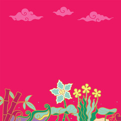 Flowers batik, floral background