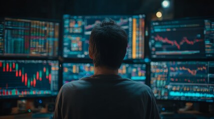 Midnight code crunch: examining blockchain through the night. Stock movement. Immersed in tech: a developer's nocturnal blockchain exploration. Currency movement. Market indicators.