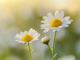 daisy flower, blurred background