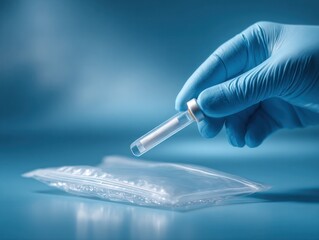 Sterile clinical testing process laboratory setting medical equipment professional environment close-up view precision in action