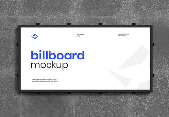 Street Advertising Wall Billboard Mockup