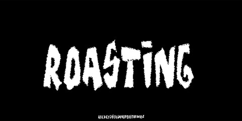 Alphabet Original Handwritten Art Work Font With Rough Texture, Grunge style, Uppercase, Design for urban,movie,film,sport,clothing,band music.Vector illustration