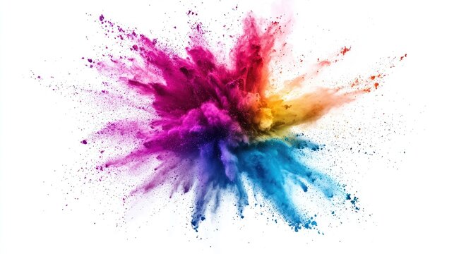 Colorful powder explosion