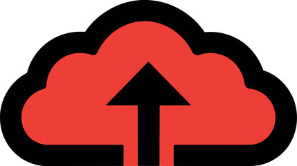 Cloud upload arrow icon design Vector