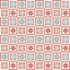 Seamless floral pattern with a retro or vintage aesthetic