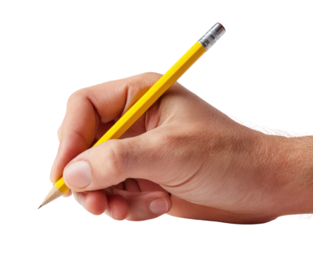 Close-up of hand holding a yellow pencil (1)