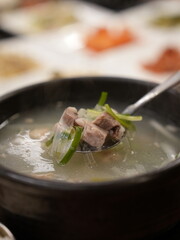 Korean food. Beef Bone Soup