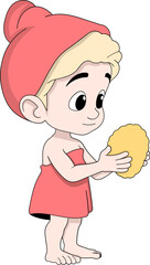 Woman After Bath Applying Skincare Cream