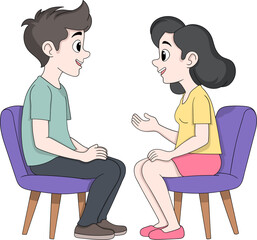 Male Patient Consulting with Female Psychiatrist