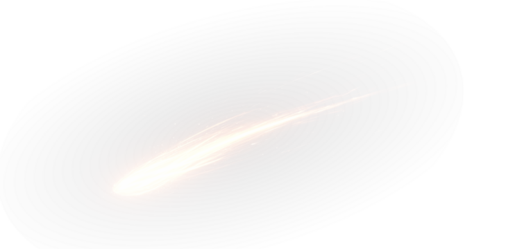 Fireball meteor glow in universe.