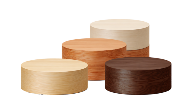 wooden podium on transparent background PNG