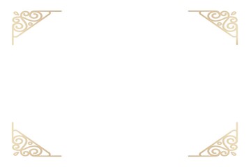 Elegant minimalist gold corner frame design