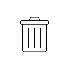 Trash Can Delete Waste Management Line Icon