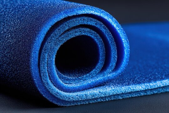 Eva Material. Blue Surface Plush Sponge Background with Foam Ethylene Vinyl Acetate Texture