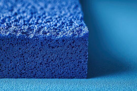 Eva Material - Blue Plush Sponge Texture Background with Vinyl Acetate Eva Foam