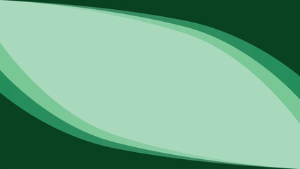 Clean abstract fluid vector background featuring organic curved shapes in monochromatic green. Includes wide central copy space. Ideal for corporate, wellness, sustainability, or presentation slide.