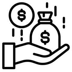 Profit icon in vector illustration