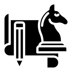 Strategy icon glyph style vector illustration