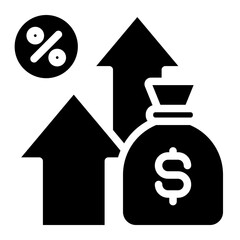 Margin icon glyph style vector illustration