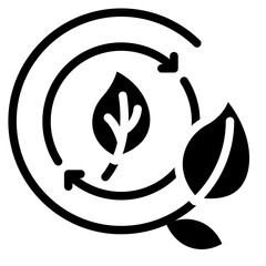 Sustainability icon glyph style vector illustration