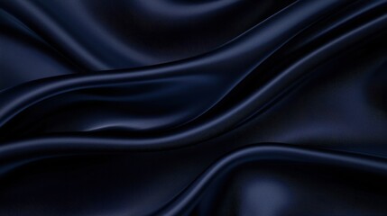 Fototapeta premium Elegant dark blue satin fabric texture