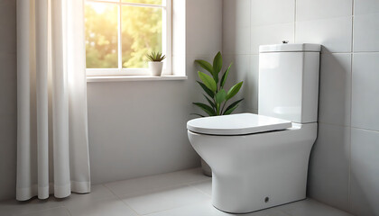 modern bathroom interior with toilet, HD and 4k image