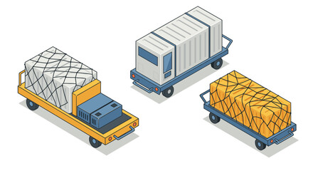 Isometric cargo transportation efficient freight solutions for modern logistics