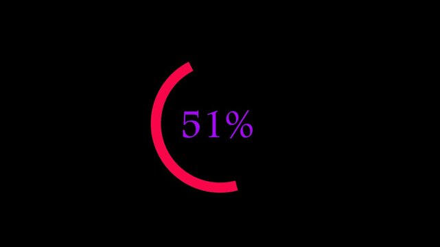 Uploading progress bar animation loading, uploading, transfer, download 0 to 100%.