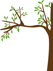 Obraz premium 새싹들이 자라나 있는 나무 한그루