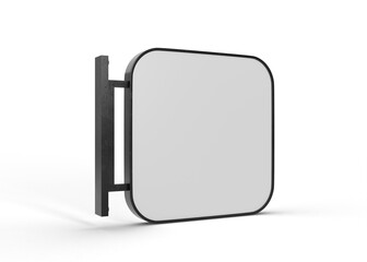 Metal Wall Signboard Mockup