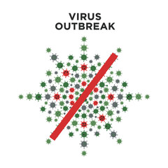 Virus Outbreak Prevention and Stop Symbol