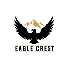 Majestic Eagle Crest Mountain Logo