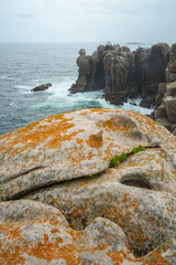 The Cantabrian Sea crashes powerfully against the granite cliffs