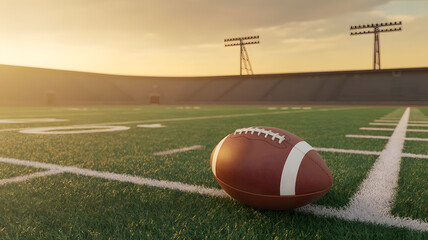 american football on grass field