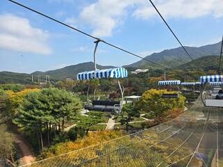 cable car in the mountains
