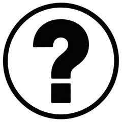 3d rendered dark question mark icon isolated on transparent background