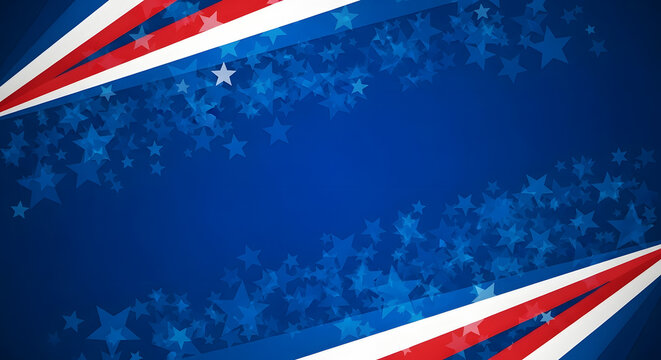 Patriotic Stars and Stripes Celebration Design Bursting with American Spirit and Festive Background Colors