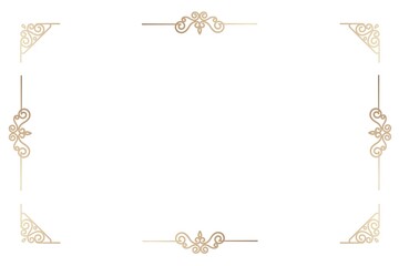 Elegant minimalist gold corner frame design