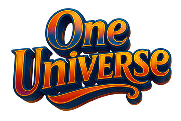 Bold One Universe branding with dimensional letters