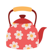 Vintage teapot cute flower design
