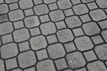 grey color of paving stone texture