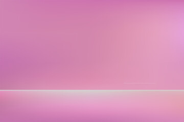 Soft pink studio background. Empty valentine room. Wallpaper platform display , banner for product showcase presentation, backdrop. floor surface